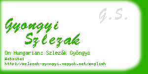 gyongyi szlezak business card